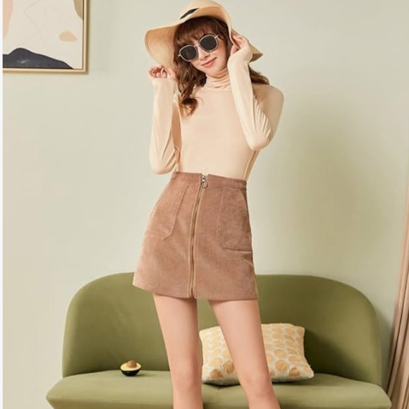 SUNFAYNIS Women's Long Sleeve Turtleneck Top Stretch Size XL - Beige NWT - Picture 4 of 6